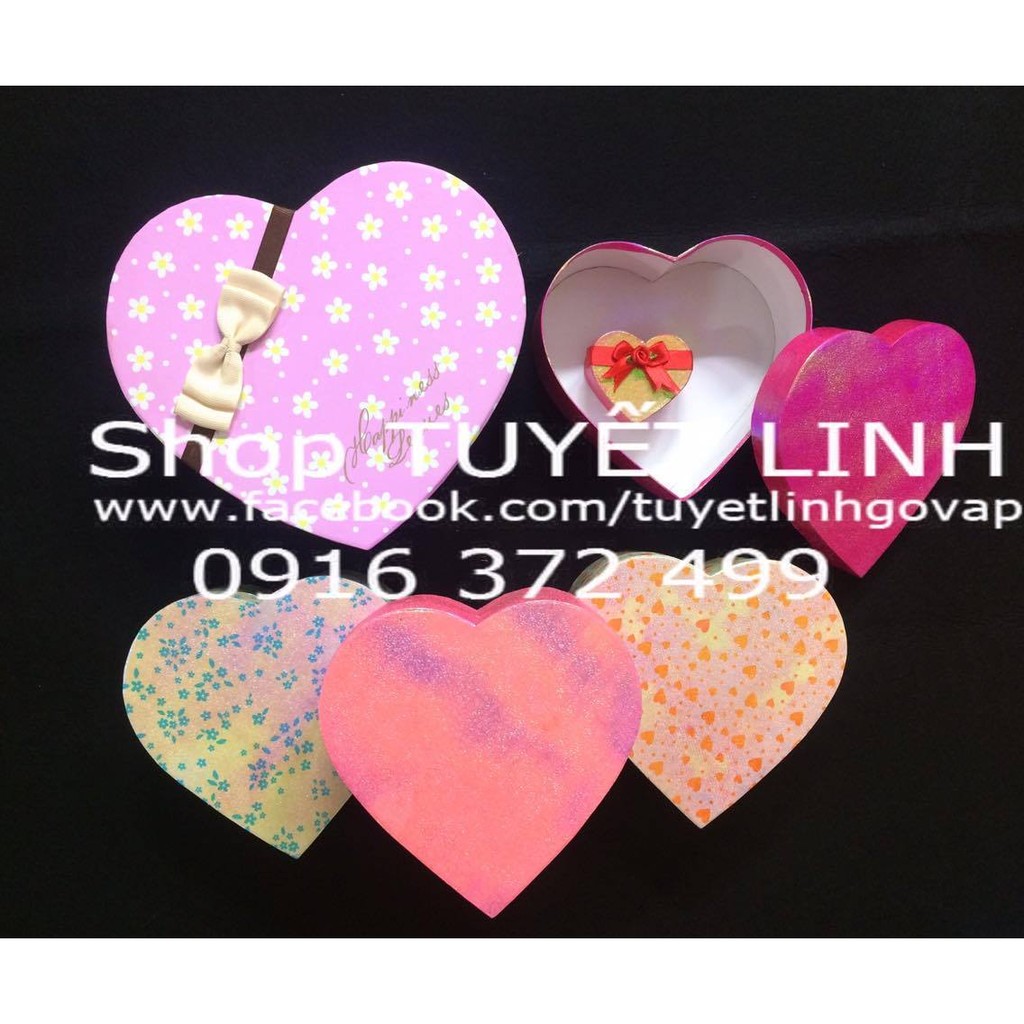 Hộp quà hình tim có nhiều màu:30k /hộp | BigBuy360 - bigbuy360.vn