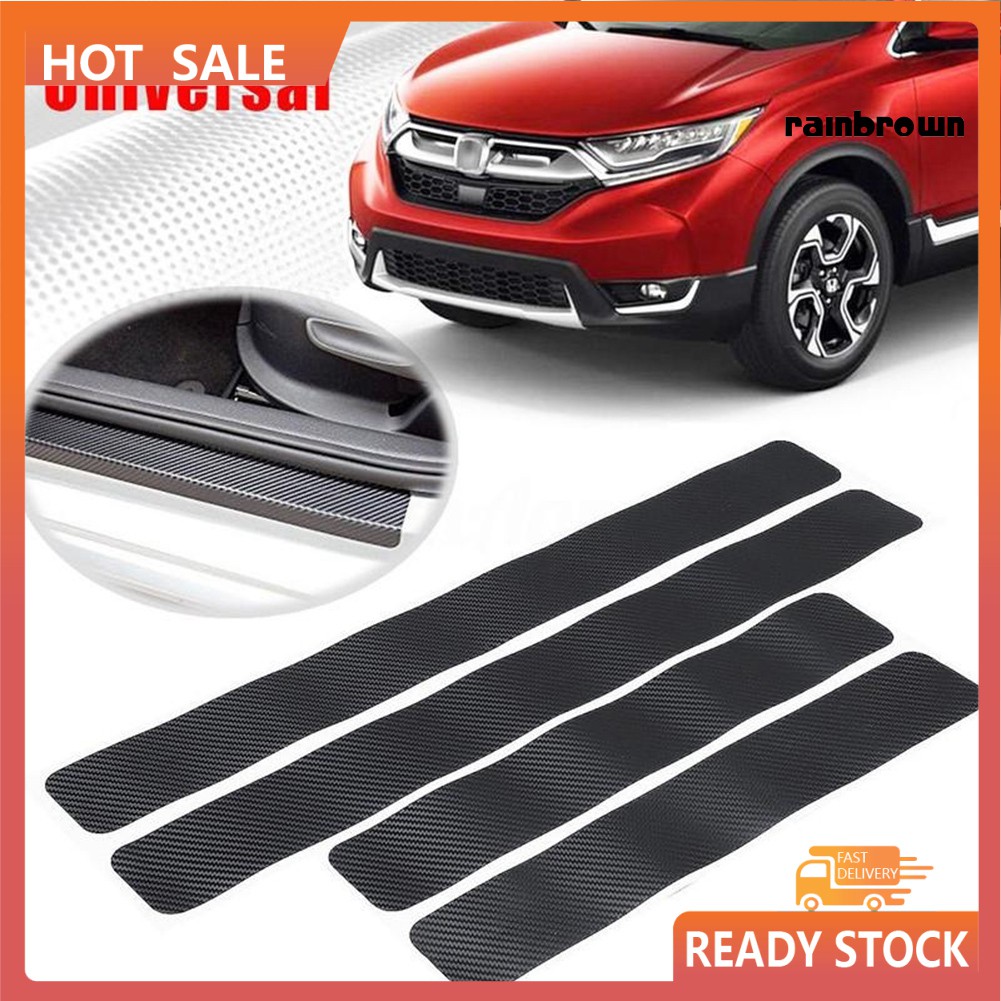 Set 4 Miếng Dán Sợi Carbon Trang Trí Sợi Carbon Và Lưỡi Cạo Tiện Dụng