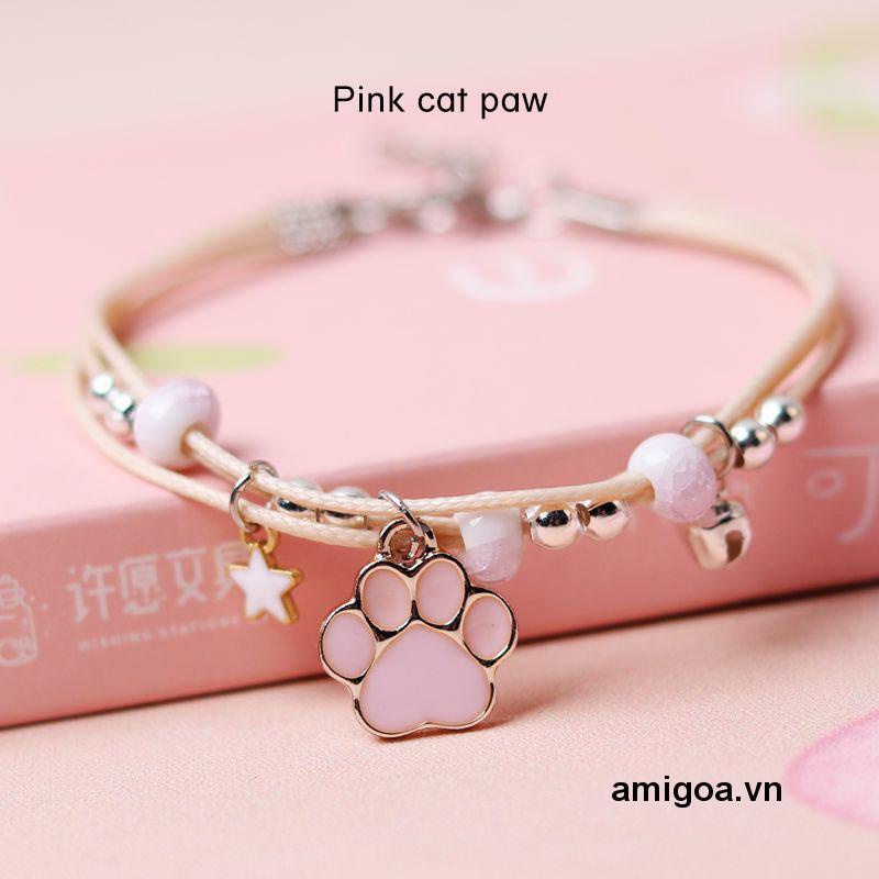 【amigoa.vn】Vòng Tay Hình Chân Mèo Hoạt Hình Đơn Giản Dành Cho Nữ Sinh