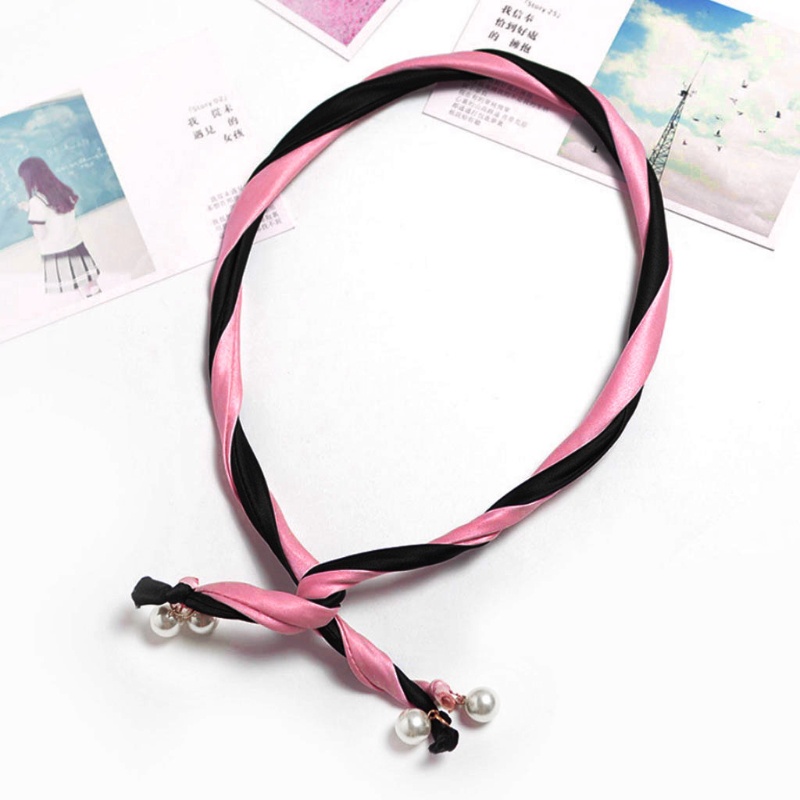 Băng Đô Tai Thỏ Mềm Mại Đính Ngọc Trai Dành Cho Nữ