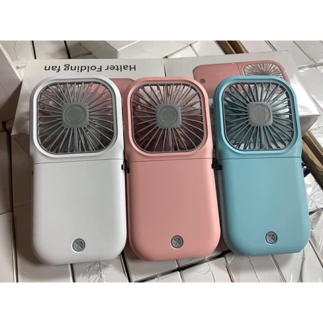 Quạt mini đeo cổ kiêm sạc dự phòng 3000mah