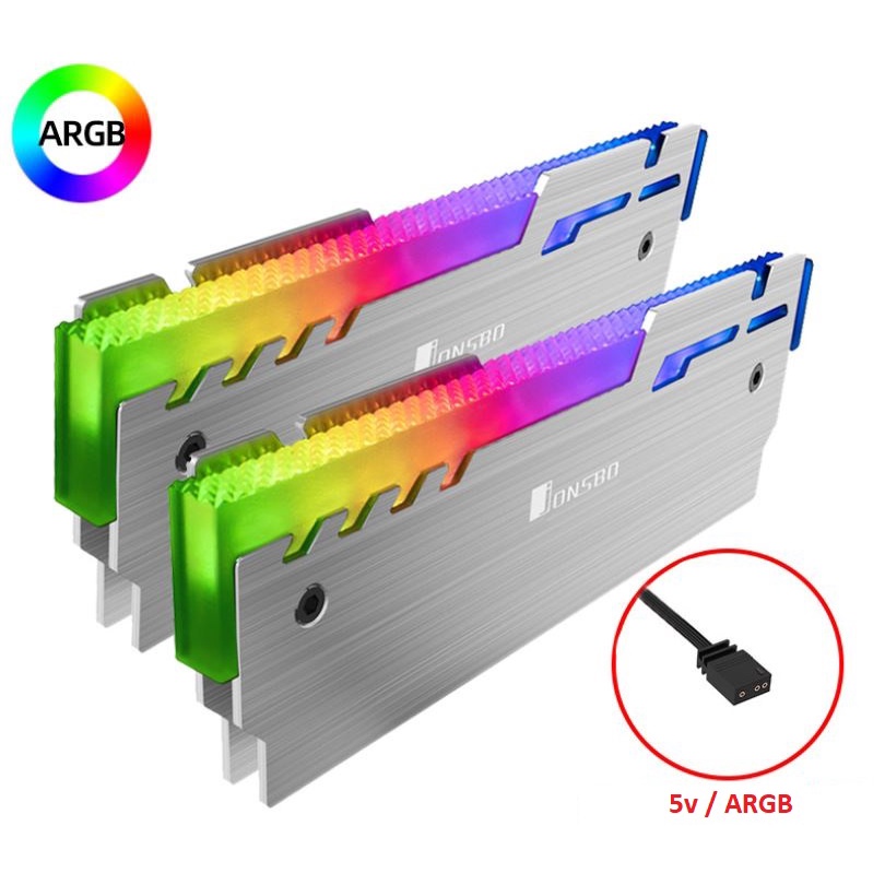 Bộ 2 Tản Nhiệt Ram Jonsbo NC-3 Led RGB - Hỗ Trợ Đồng Bộ Hub Coolmoon / Đồng Bộ Mainboard
