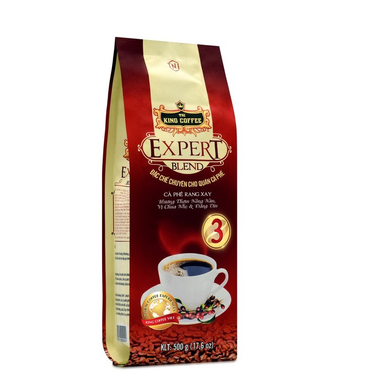 Cà Phê Rang Xay Expert Blend 3 KING Coffee - Túi 500gram