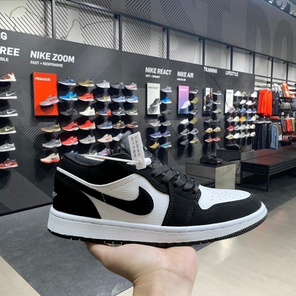 Giay Thể Thao Sneaker JD 1 Low panda Da Lộn 1,1 full bill box