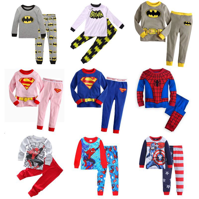 Kids Boys Clothing Tops Pants Superhero Iron Man Spiderman Captain America