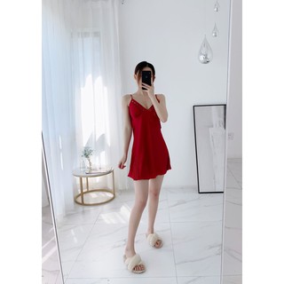 Đầm ngủ lụa 2 dây cao cấp,váy ngủ lụa 2 dây gợi cảm