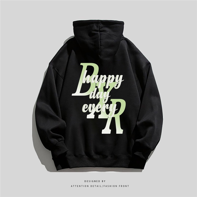 NRVP Áo Khoác Hoodie Tay Dài Dáng Rộng In Họa Tiết Phong Cách Hàn Quốc Dành Cho Nam Nữ