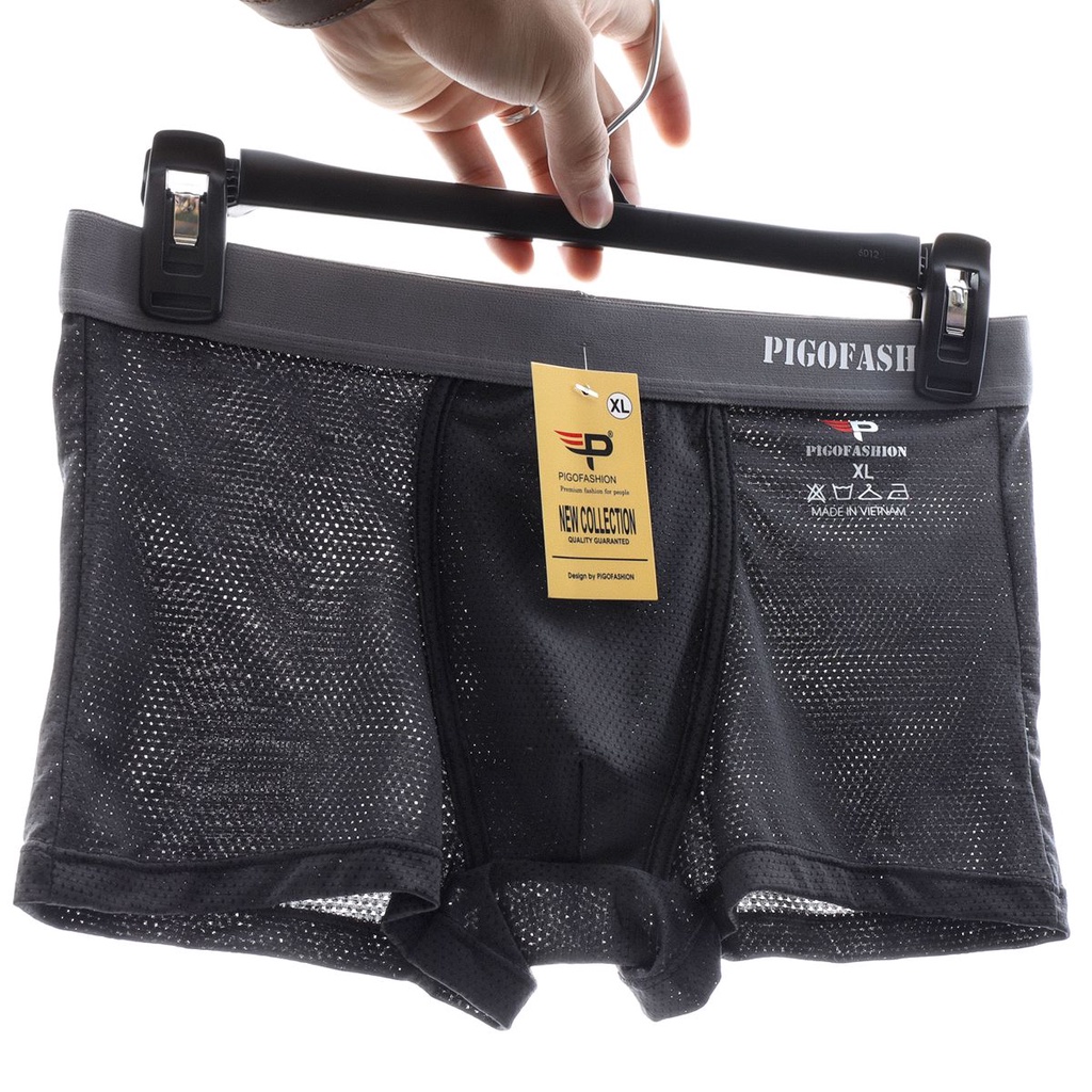 Bộ 4 quần boxer nam với lưới thông hơi thun mềm mịn thoáng mát SPMQLBX04 - PigoFashion