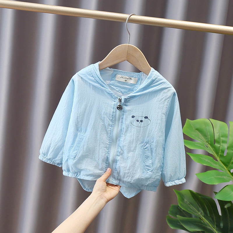 Áo Khoác Chống Nắng Cho Bé In Hình Gấu Cute, Áo Khoác Cho Bé Trai Bé Gái Kids House