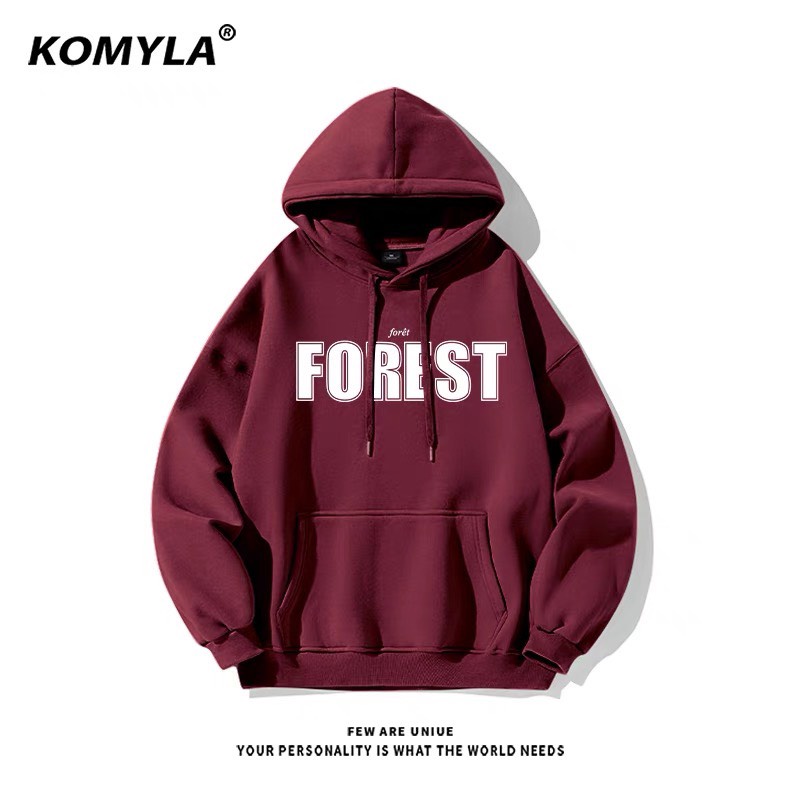 Áo Nỉ Hoodie Đỏ Mận FOREST, Áo Nỉ Mũ Rộng Hot Nhất Mùa Đông 2022 𝘽𝙮.𝘾𝙖𝙢𝙘𝙖𝙢