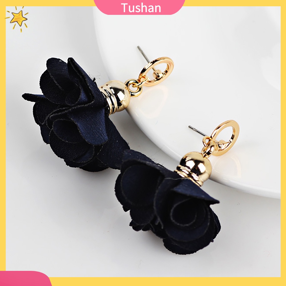 Hoa tai dáng dài thời trang phong cách cho nữ