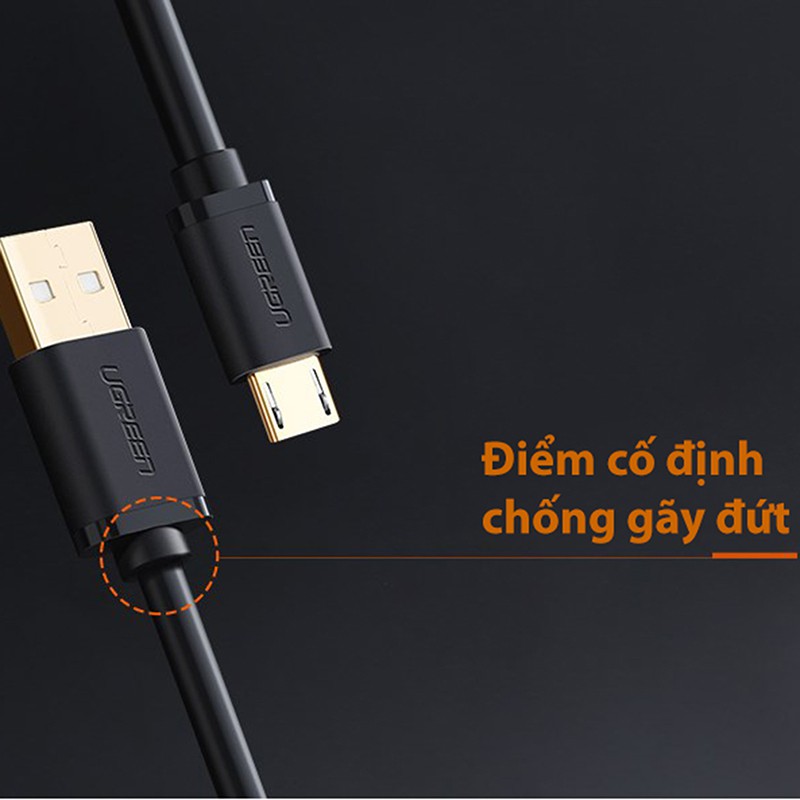 Cáp sạc Điện thoại, Smartphone, Máy tính bảng Android  loại ngắn 25Cm UGREEN 10834