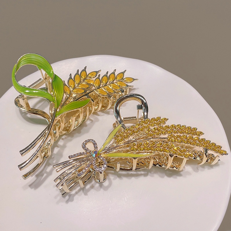 Kẹp Tóc Kim Loại Hình Chiếc Lá Thời Trang Cho Nữ