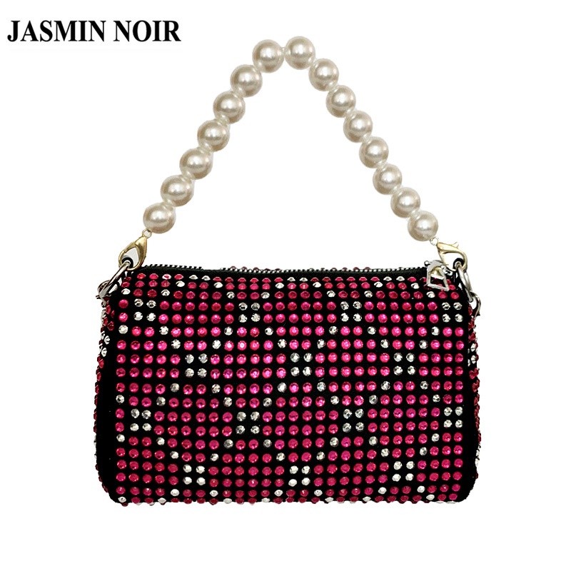 JASMIN NOIR Túi Đeo Chéo Đính Ngọc Trai Kim Cương Cho Nữ