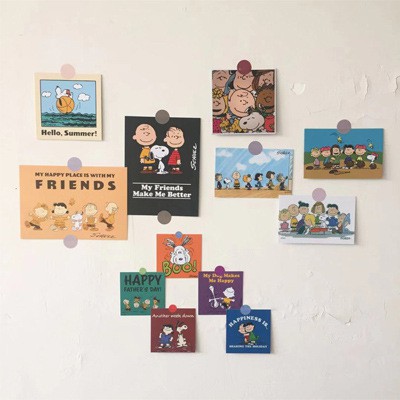 Set 12 tấm thiệp trang trí decor snoopy