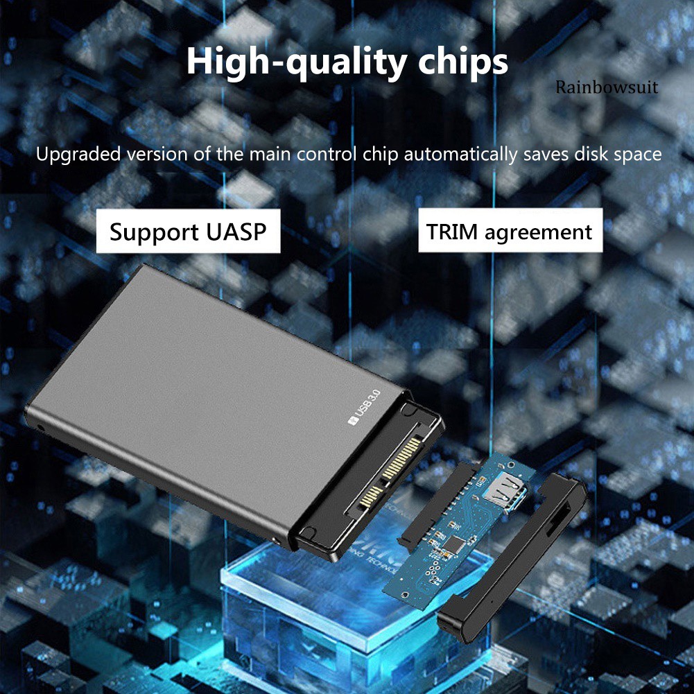 SATA Hộp Đựng Ổ Cứng Ngoài Ssd Hdd Usb 3.0 2.5inch Tiện Dụng