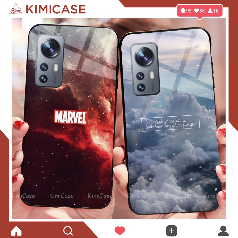 Ốp Xiaomi Mi 12T, Mi 12T pro, Mi 12, Mi 12 Pro, Mi 12 Lite lưng kính cường lực bộ galaxy