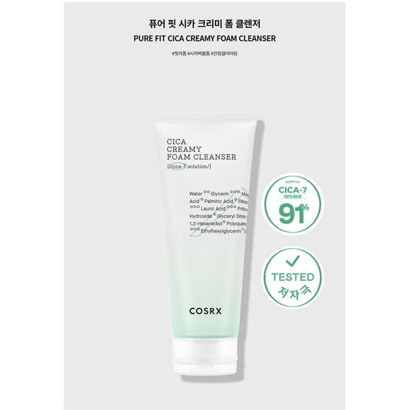 ❤️ SỮA RỬA MẶT COSRX CICA CREAMY FOAM CLEANSER 20ml