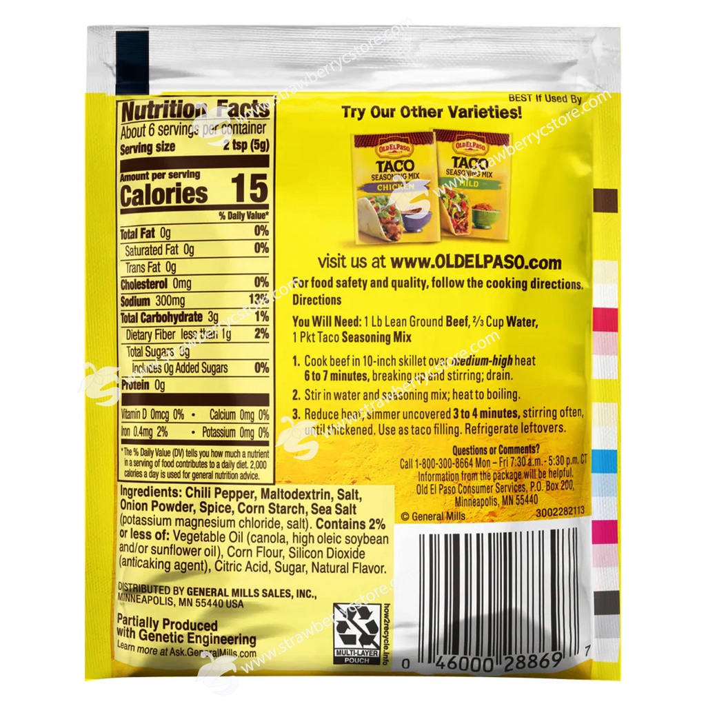Bột Gia Vị Old El Paso Taco Original Seasoning Mix, Gói 28g