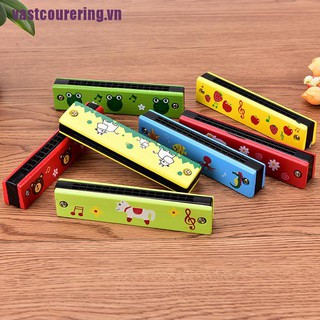 Kèn harmonica 16 lỗ bằng gỗ dễ thương cho bé