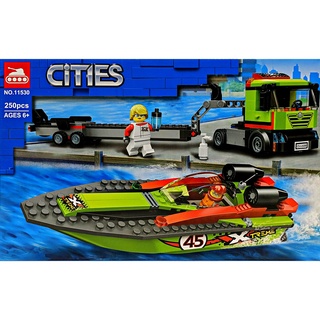 Bộ xếp hình cities 250 miếng ghép - lắp ráp cano tốc độ