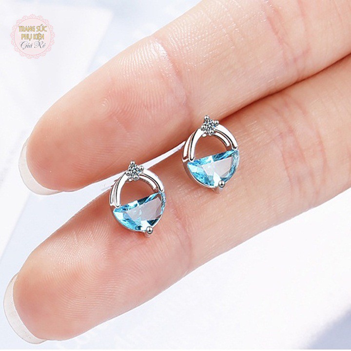 Hoa tai thời trang nữ style Hàn nhỏ xinh, bạc ý S935 - HT232