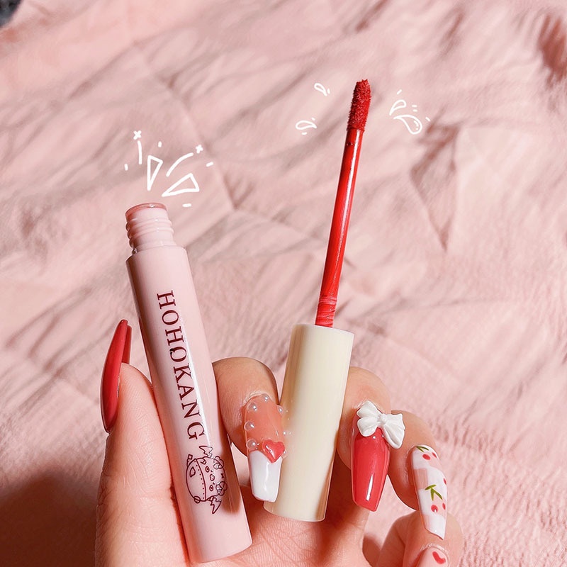 Son Môi Nhung Lì Kháng Nước Thiết Kế Vỏ Hình Chú Heo Dễ Thương