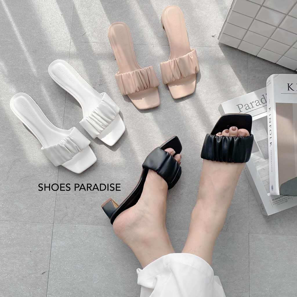 Giày cao gót nữ giày đế cao bảng ngang cao gót 3p đế vuông SHOESPARADISE SH09