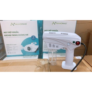 Máy khử khuẩn nano bạc cầm tay dạng súng 🔥 khử mùi, diệt khuẩn trong không gian_tặng kèm 2 chai dung dịch nano 99k