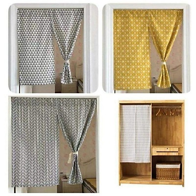 Rèm vải canvas dán tường mẫu kẻ hình học