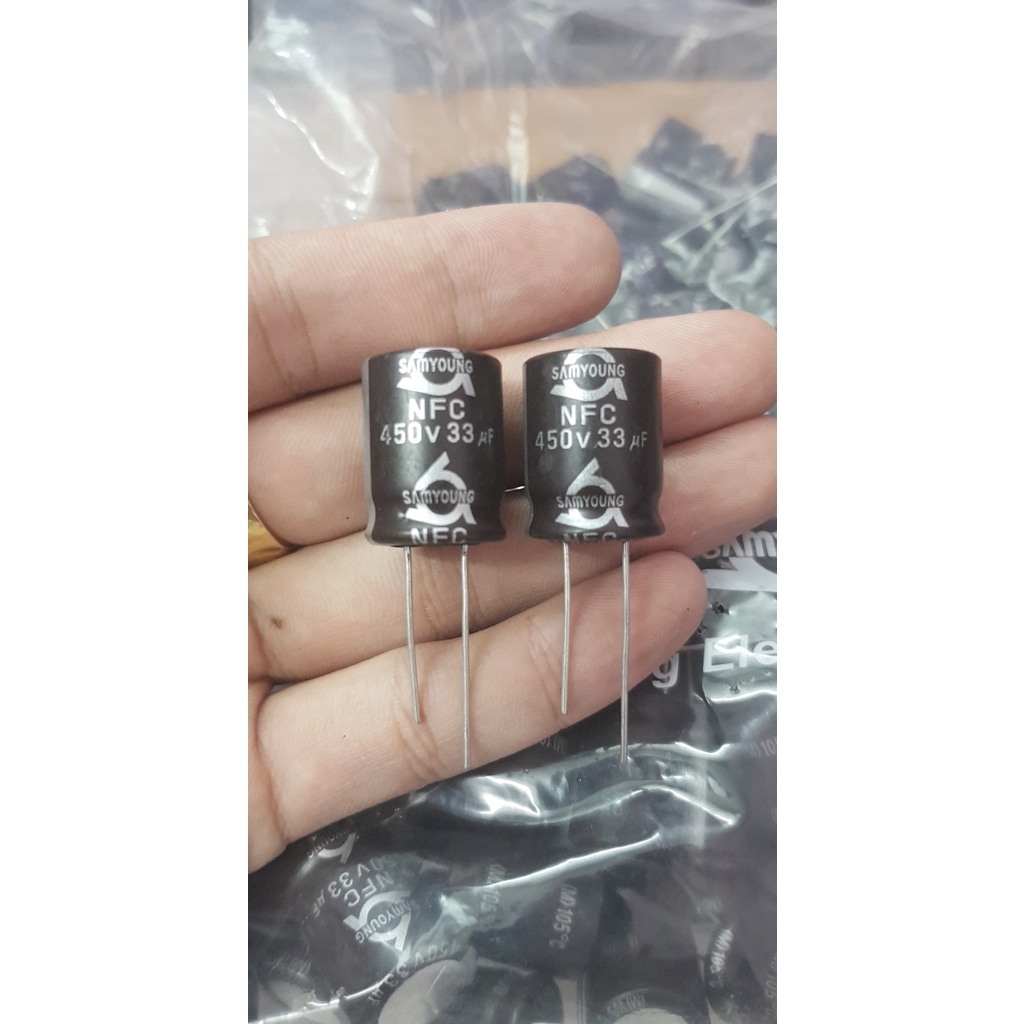 Tụ 33UF 450V 16X20 Hàn quốc SAMOYNG RK-106