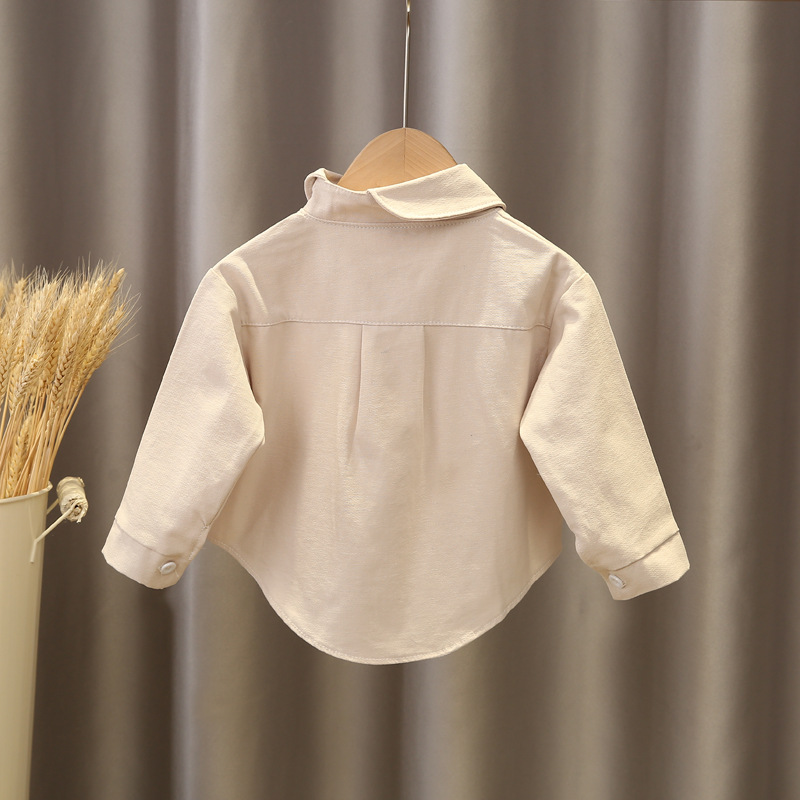 Áo khoác sơ mi tay dài thời trang xuân thu lịch lãm dành cho bé trai