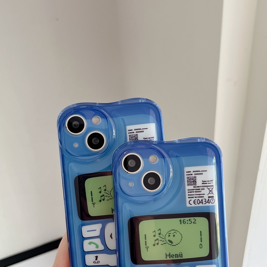 Ốp Điện Thoại Họa Tiết Nokia Cổ Điển Màu Xanh Dương Thời Trang Chống Sốc