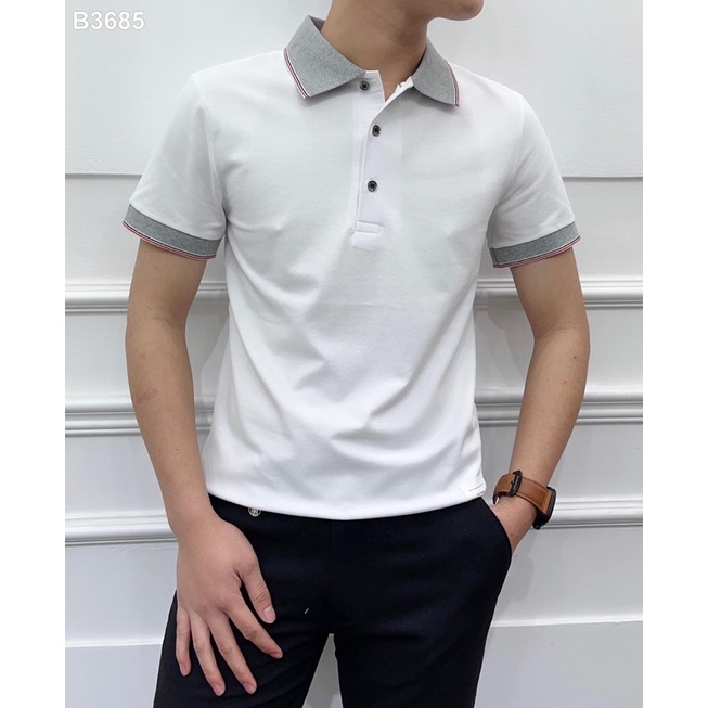 💥HÀNG 1:1💥Áo thun Polo ThomBrow chất vải trơn cotton nhập khẩu_Áo phông có cổ Thom hàng xuất khẩu cho Nam