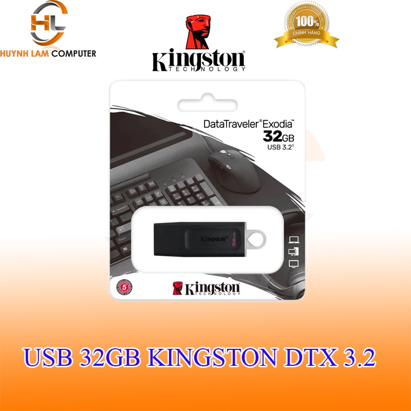 USB 32GB KINGSTON 3.2 DataTraveler Exodia DTX - Hãng phân phối