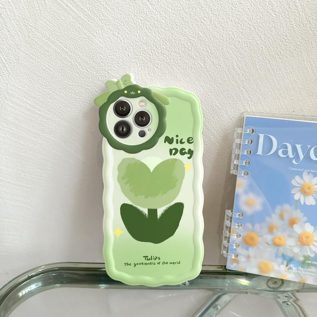 Ốp lưng iphone nơ lượn sóng Green Tulip 6/6plus/6s/6splus/7/7plus/8/8plus/x/xs/11/12/13/14/pro/max/promax/plus/shin/case