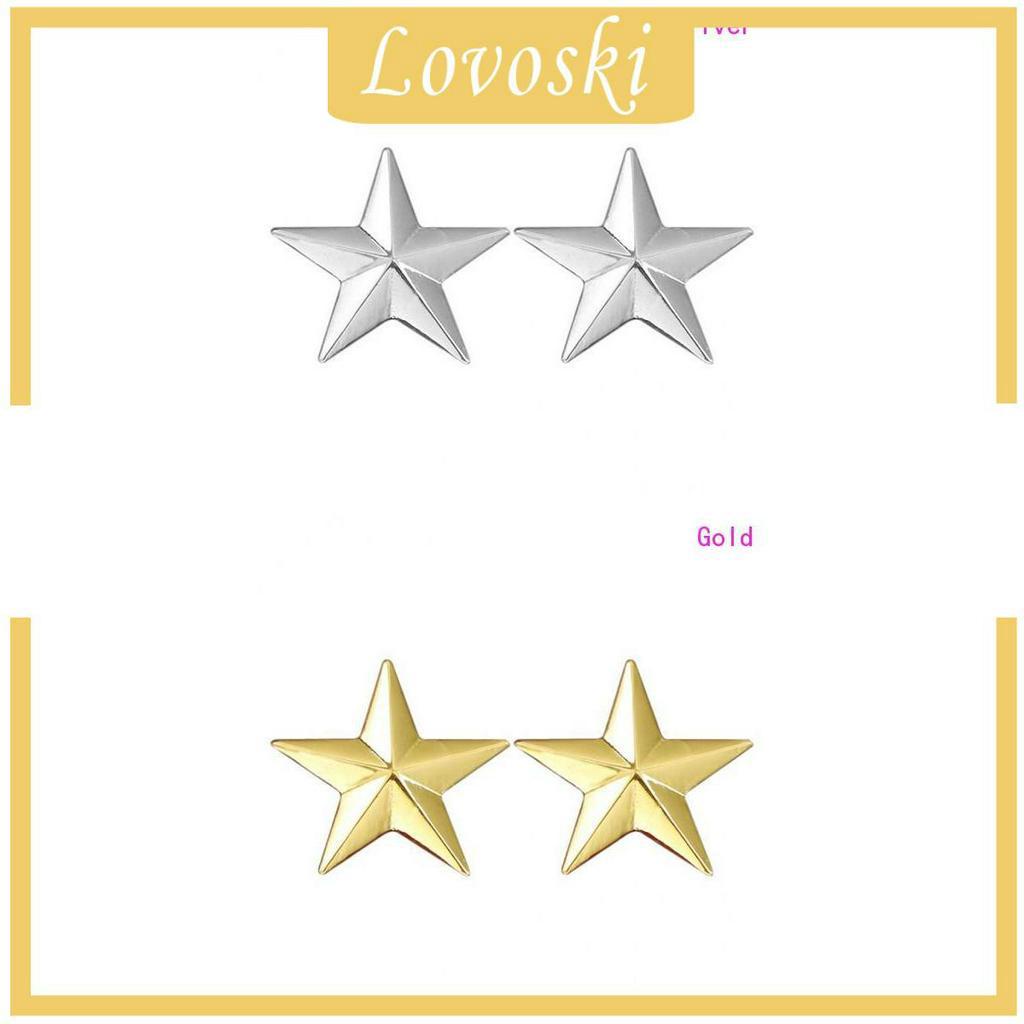 [Lovoski] Trâm Cài Áo Hình Ngôi Sao Màu Vàng / Bạc Cổ Điển Cho Nam