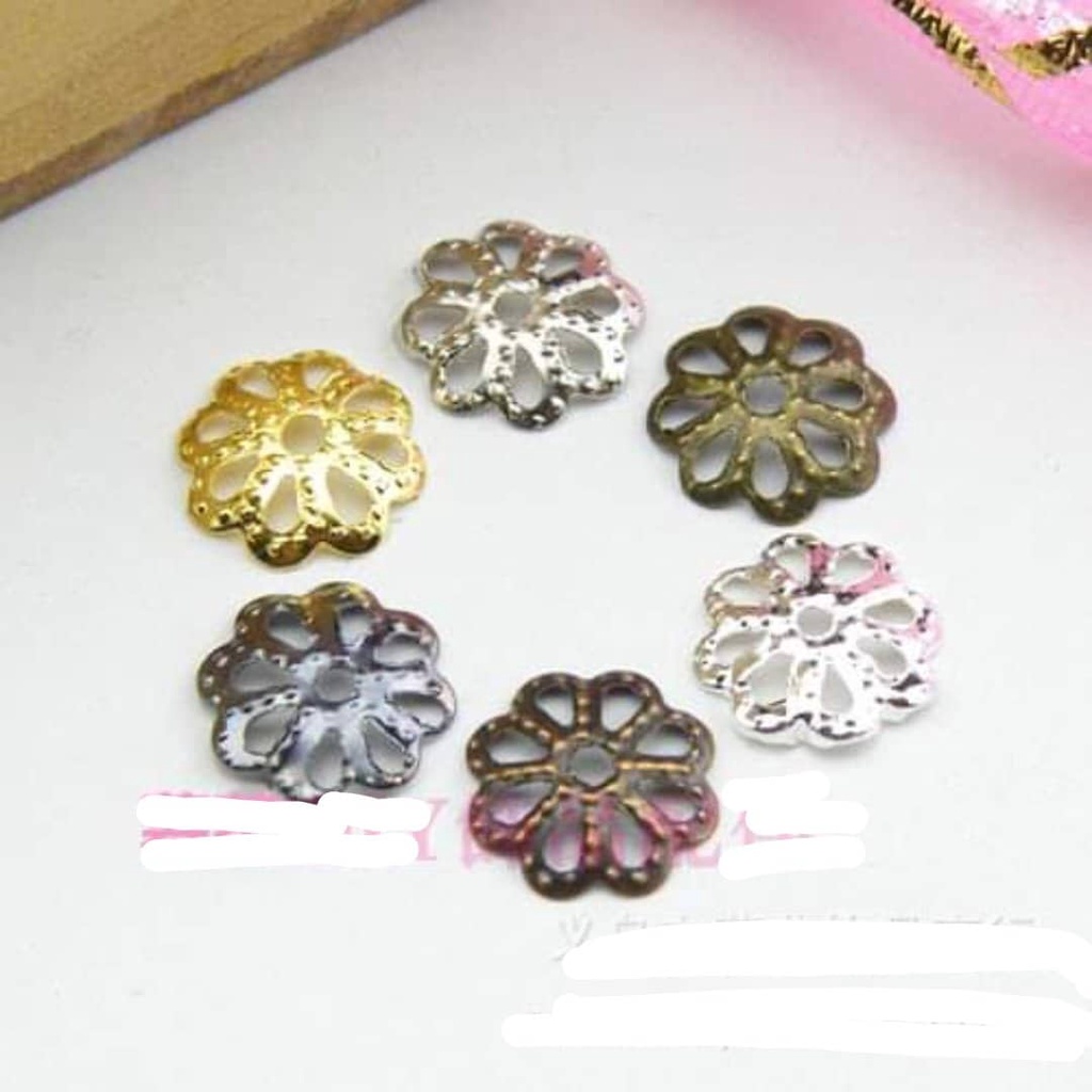 (5g~130 cái)Phiến chụp treo hạt 7mm và 9mm, Nguyên liệu làm trang sức cổ trang, Nguyên liệu diy