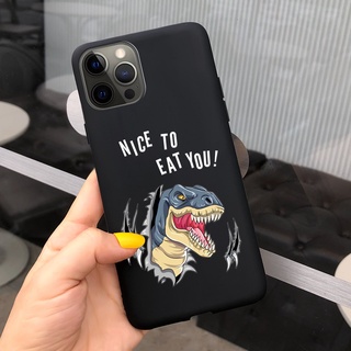 Ốp Điện Thoại Silicon TPU Mềm Đen Hình Thời Trang Cá Tính Cho iPhone 12 Pro Max iPhone12 12Pro