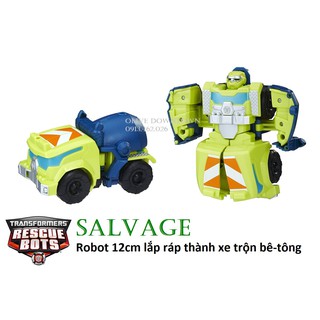 SALVAGE - Robot 12cm lắp ráp thành xe trộn bê-tông Mixer Truck Transformers - Rescue Bot Ac thumbnail