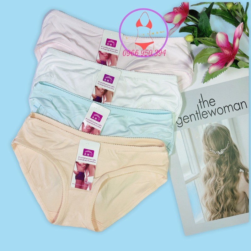 Quần lót cotton 2108 lưng vừa thoáng mát thoải mái Freesize&lt;53kg