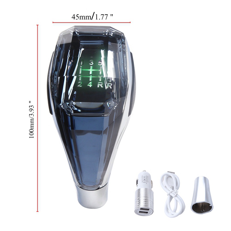 Đầu Cần Gạt Chuyển Số Có Đèn LED Pha Lê Cho Xe Toyota Honda Hyundai Nissan