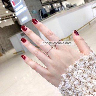 Nhẫn nữ titan White midi