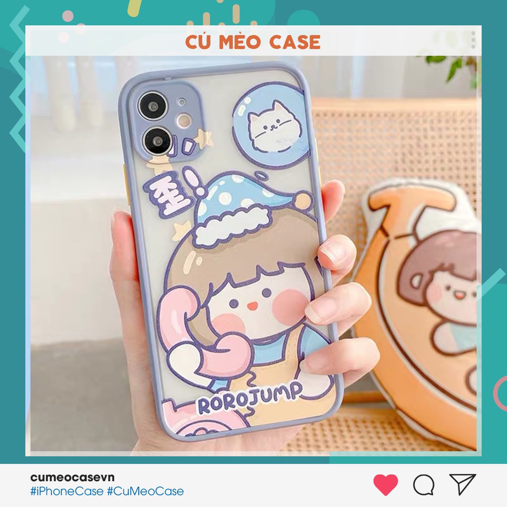 Ốp iPhone bảo vệ camera cô gái ngộ nghĩnh iPhone 7 8 7 Plus 8 Plus X Xs Xr XsMax iPhone 11 11 Pro 11 Promax Cú Mèo Case