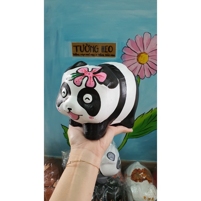 heo đất handmade - gấu trúc điệu đà