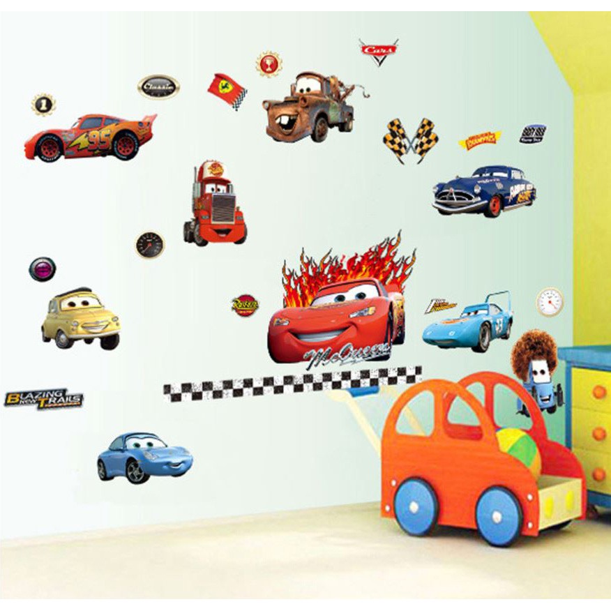 Giấy dán tường hoạt hình xe hơi