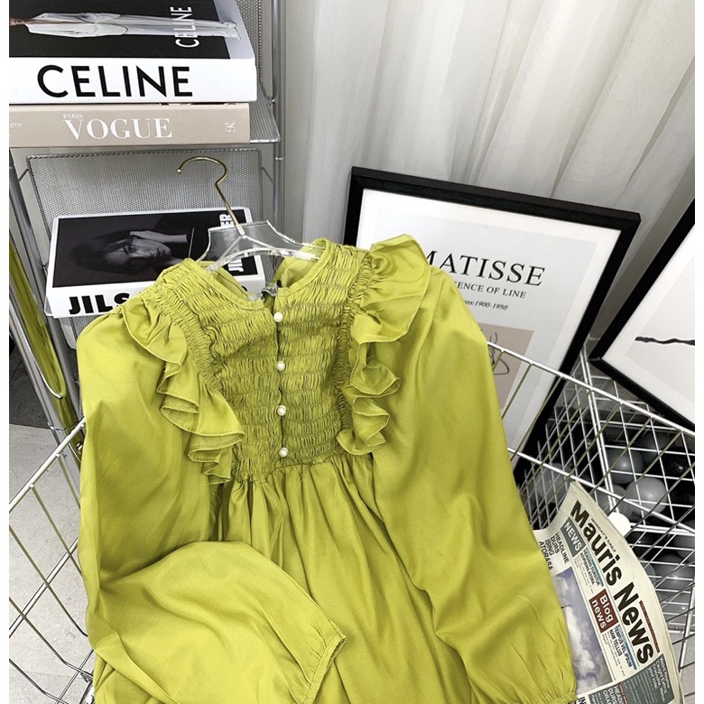 Áo babydoll cúc ngọc