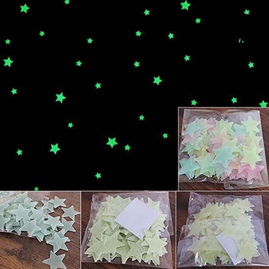 [Hot]☀ Decal dán tường Hiệu Ứng 3D Hình Ngôi Sao Sống Động