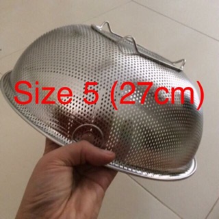 [R] Rổ/ Thau inox 304, size 5 (27cm), hàng xuất Nhật hay hàng Thái