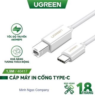 Dây cáp máy in usb type-c sang usb-b cao cấp ugreen 40417 us241 dài 1,5m - sản phẩm chính hãng phân phối